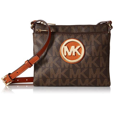 michael kors brown and black bag|michael kors brown crossbody bag.